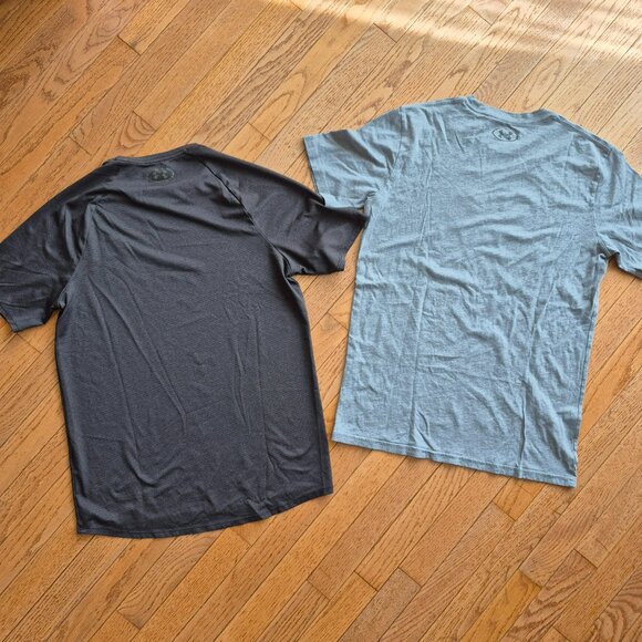 2 Under Armour T-Shirts Gray Tech and Cotton Small - Picture 6 of 8